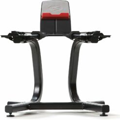 Bowflex SelectTech Dumbbell Stand with Media Rack, Ergonomic, Wheeled, Compact for Models 552/560/1090