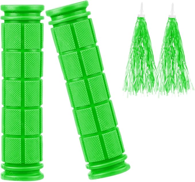 Green Non-Slip Rubber Bicycle Handle Grips TE7