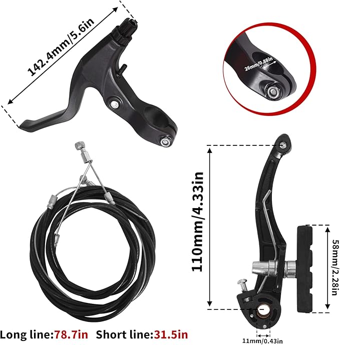 Universal Bike Front and Rear MTB Brake TE39 - Image 2