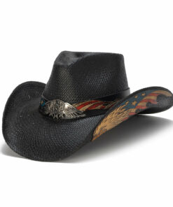 Black Eagle Straw Cowboy Hat