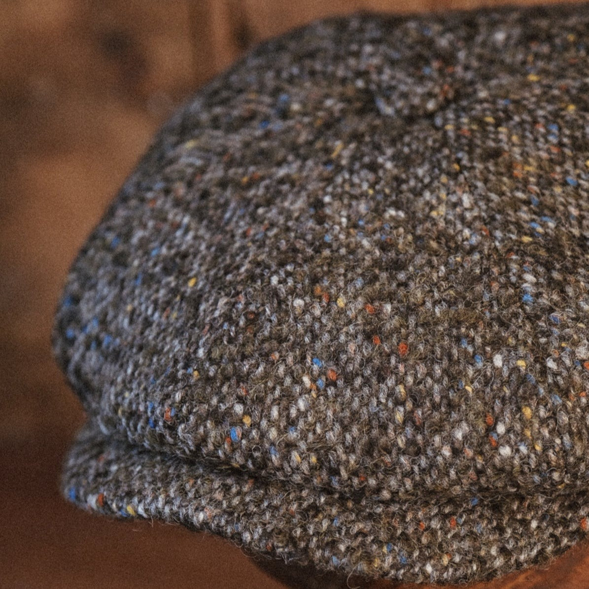 Eight Piece Classic Vintage Brown Wool Newsboy Cap - Image 2