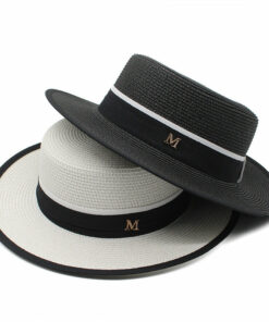 Elegant Straw Boater Hat