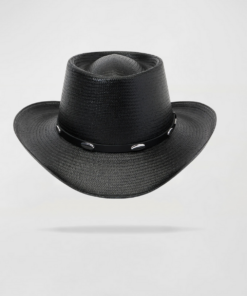 The Modern Classic Straw Pork Pie Cowboy Hat - Black