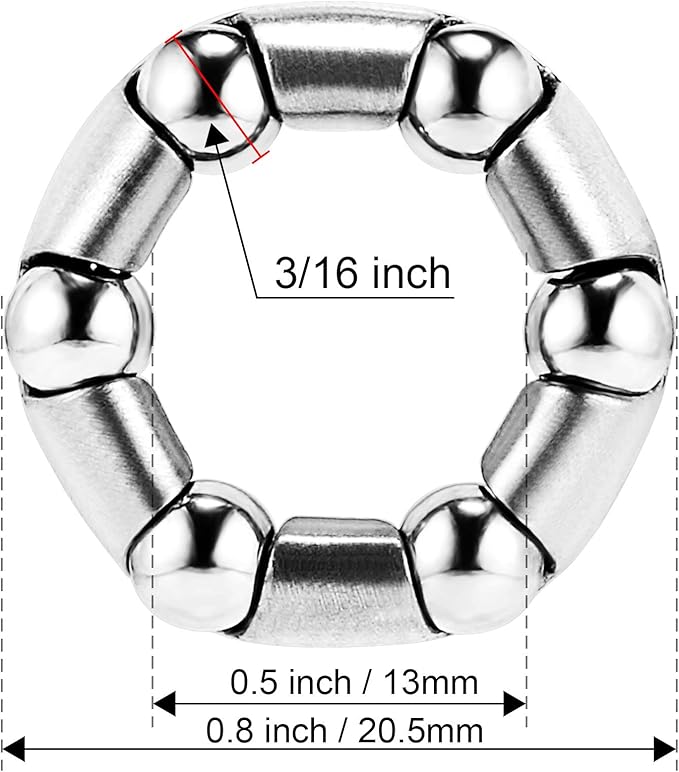 Bike Wheel Bearings 3/16" x 6 Balls Bicycle Bearings TE19 - Image 2